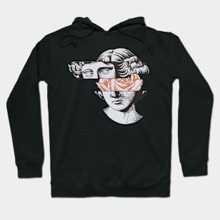 The stone statue puzzle - Drawing - B&W & color Hoodie